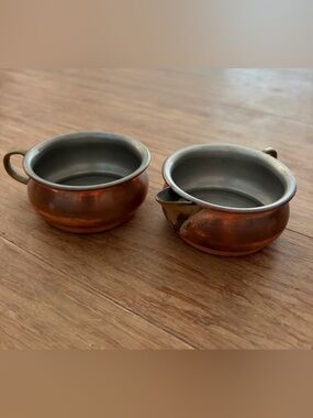 Vintage Tagus Copper Cream & Sugar Set – Made in Portugal